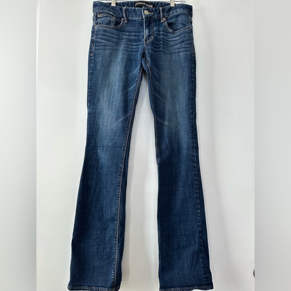 Express Dark Blue Flare Women's Jeans